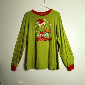 Casual Men's Grinch Christmas Pajama Tee Size XL/XG(46-48) Green